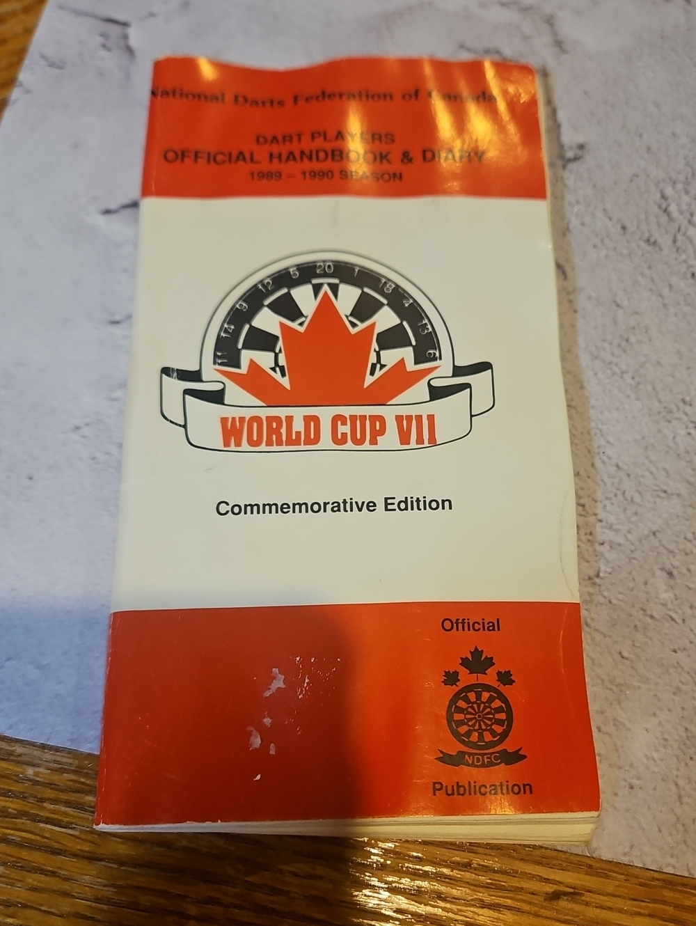 🌟3/$25🌟 1989–1990 Dart Players Official Handbook & Diary for World Cup VII